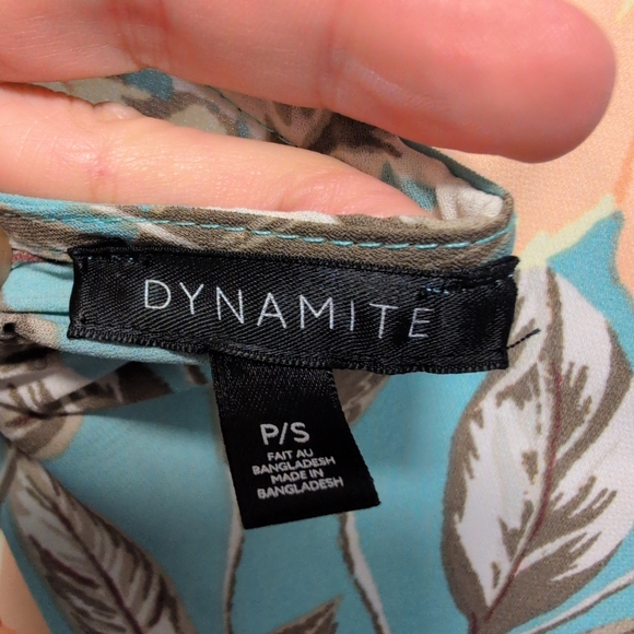 Dynamite Teal Floral Tie-Strap Camisole - Picture 7 of 8